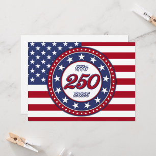 America’s 250th Birthday With USA Flag Invitation