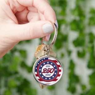 America’s 250th Birthday With USA Flag Key Ring