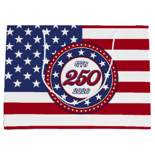 America’s 250th Birthday With USA Flag Large Gift Bag