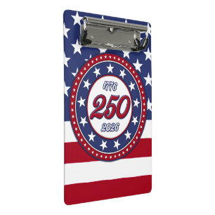 America’s 250th Birthday With USA Flag Mini Clipboard