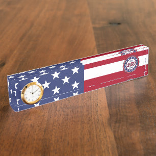 America’s 250th Birthday With USA Flag Nameplate