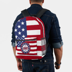 America’s 250th Birthday With USA Flag Printed Backpack