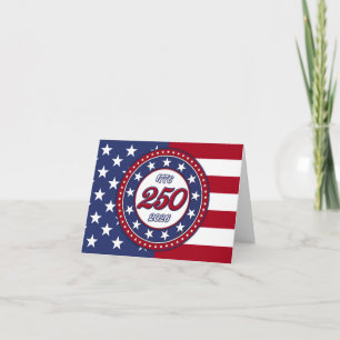 America’s 250th Birthday With USA Flag Thank You Card
