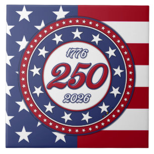 America’s 250th Birthday With USA Flag Tile