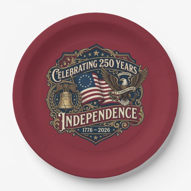 America’s 250th Celebration Paper Plate (Front)