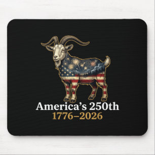 America’s 250th goat american flag patriotic mouse pad