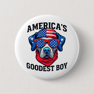 America’s Goodest Boy Dog 6 Cm Round Badge