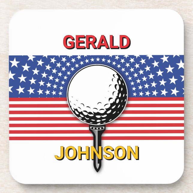 America’s Patriotic Golf Design Coaster (Front)