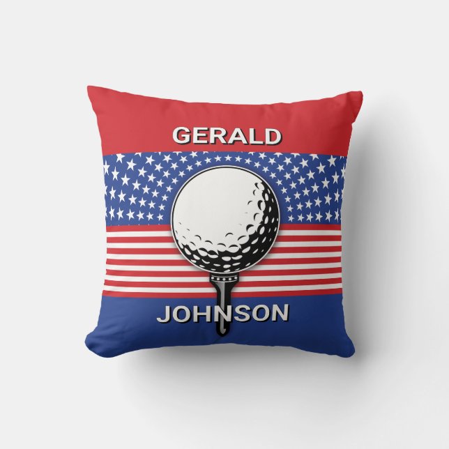 America’s Patriotic Golf Design Cushion (Front)
