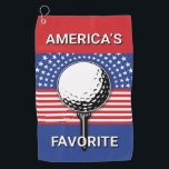 America’s Patriotic Golf Design Golf Towel<br><div class="desc">Americas Patriotic Golf Design by Edward Eksi,  Easy modification of TEXTS for your needs.</div>