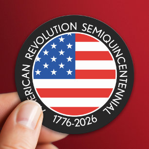 America Semiquincentennial 1776-2026 USA 250 Flag Classic Round Sticker