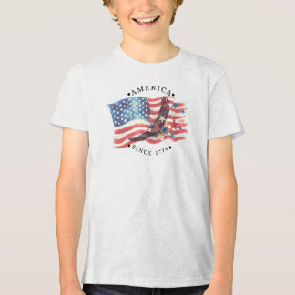 America Since 1776 Watercolor Flag/S. Eagle/Stars2 Tri-Blend Shirt