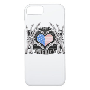 America Skeleton Hands Case-Mate iPhone Case