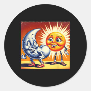 America Solar Eclipse 2024 4.08.24 The Sun Got Moo Classic Round Sticker
