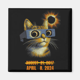 America Solar Eclipse Tee Twice In Lifetime Funny Magnet