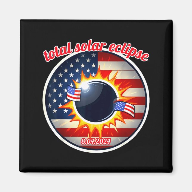 America solar eclipse texas 4.8.24 total solarAmer Magnet (Front)