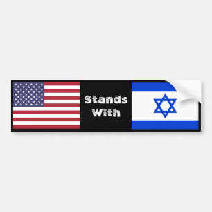 America Stands With Israel Bumper Sticker