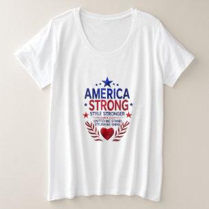 America Strong Plus Size T-Shirt   