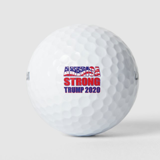 America Strong Trump 2020 Golf Balls (Front)