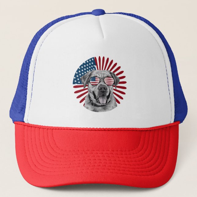 America Sunfglass Shirt USA Flag , 4th Of July Trucker Hat (Front)