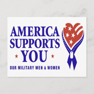 America Supports you LIGHT Postcard