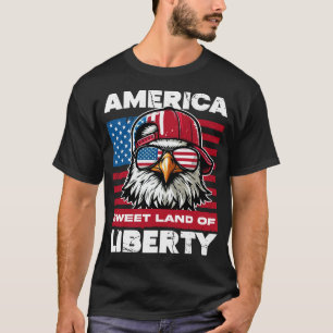 America Sweet Land of Liberty Eagle T-Shirt
