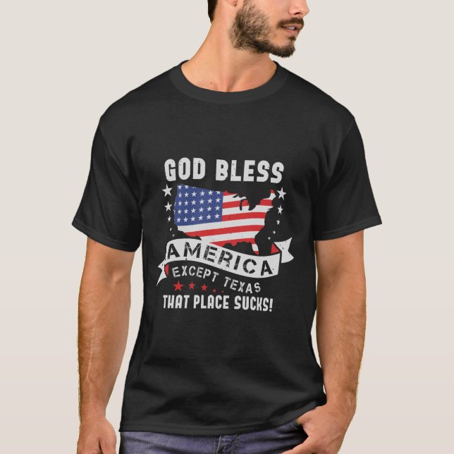 America Texas Map  T-Shirt (Front)