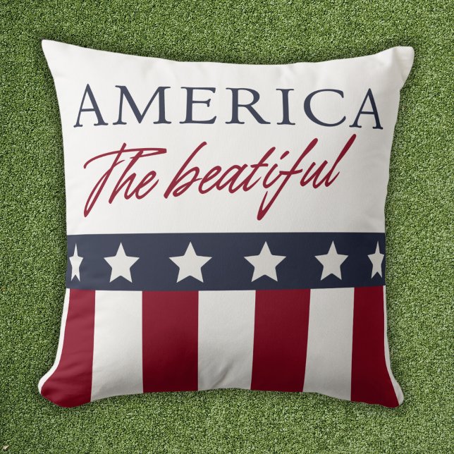 America The Beatiful Patriotic Cushion (Creator Uploaded)