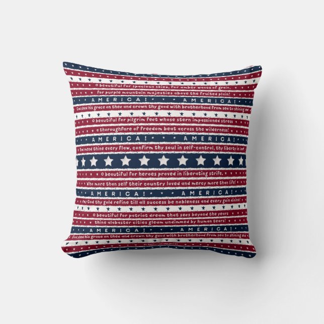 America the Beautiful Cushion (Front)