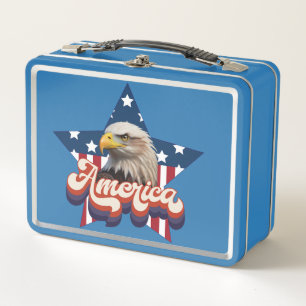 America the Beautiful Metal Lunch Box