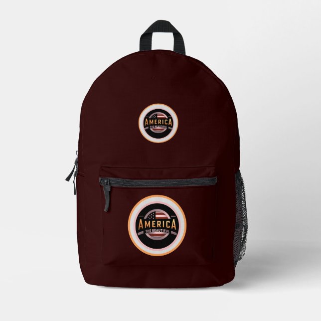 America the Beautiful Printed Backpack (Front)