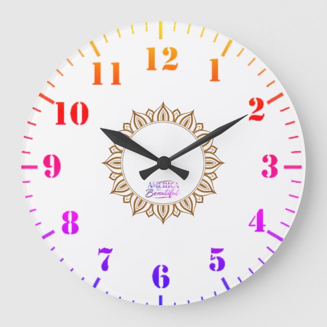 America the Beautiful Wall Clock (Front)