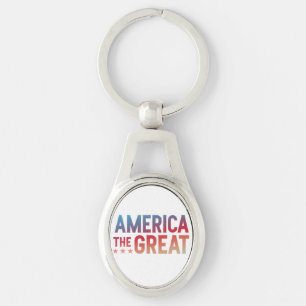 America the Great Oval Keychain