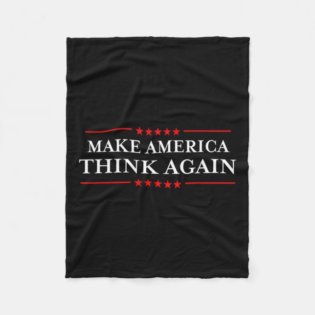 America Think Again Nasty Anti-hate Shirts  Fleece Blanket (Front)