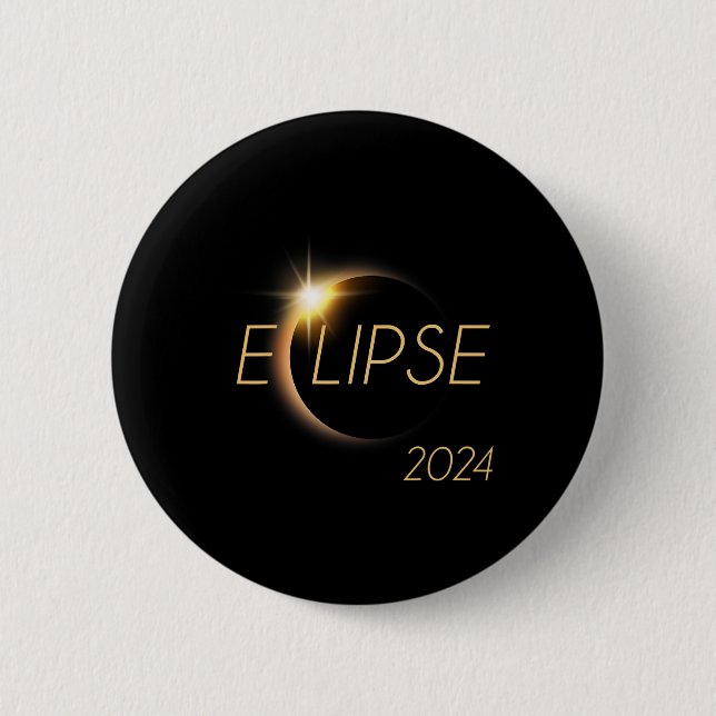 America Totality 04 08 24 Total Solar Eclipse 2024 6 Cm Round Badge (Front)