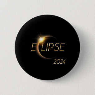 America Totality 04 08 24 Total Solar Eclipse 2024 6 Cm Round Badge