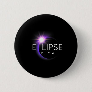 America Totality 04 08 24 Total Solar Eclipse 2024 6 Cm Round Badge
