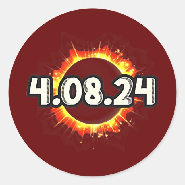 America Totality Astronomy Total Solar Eclipse Classic Round Sticker (Front)