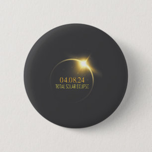 America Totality Solar Eclipse 2024 4.08.24 Access 6 Cm Round Badge