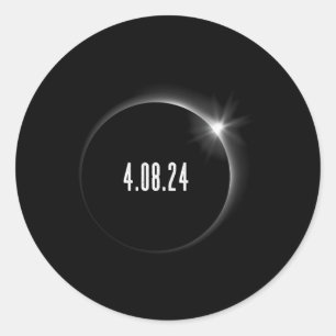 America Totality Spring 4.08.24 Total Solar Eclips Classic Round Sticker