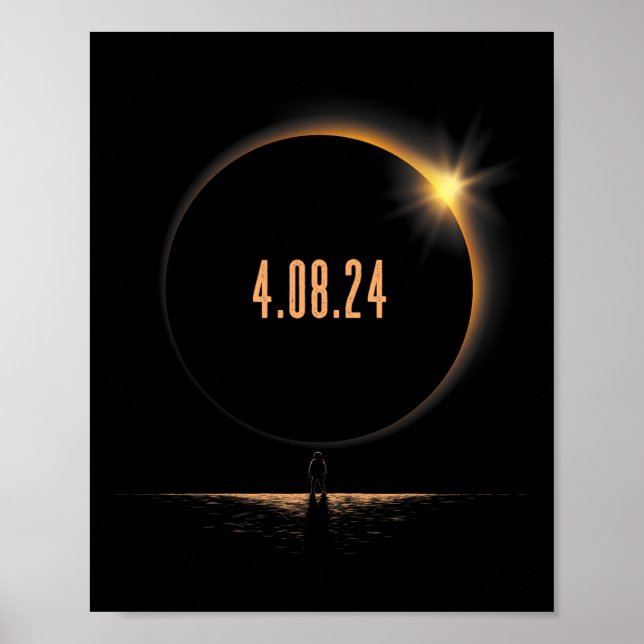 America Totality Spring 4.08.24 Total Solar Eclips Poster (Front)