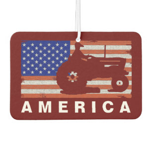 AMERICA -Tractor FLAG Car Air Freshener