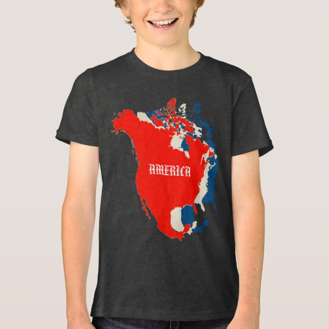 AMERICA TRI COLOR Tri-Blend SHIRT (Front)