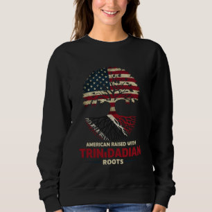 America Trinidad and Tobago Flag Half Trinidadian  Sweatshirt