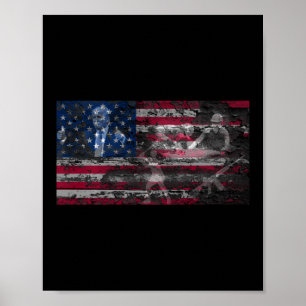America Trump 2a Guns God Country Bible Cross Poster
