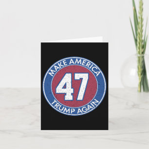 America Trump Again 47 Card