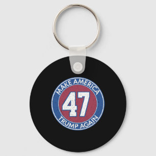 America Trump Again 47  Key Ring