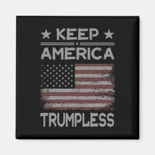 America Trumpless - Anti Trump Distressed American Magnet