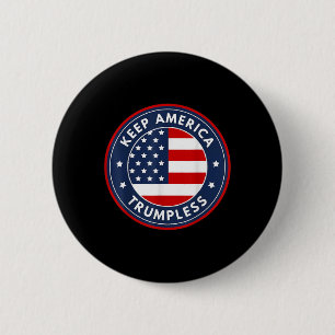 America Trumpless Funny Anti Trump 2024 Pro Democr 6 Cm Round Badge