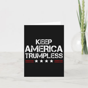 America Trumpless - Funny Anti Trump Mens & Wo Card